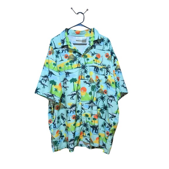 Funny Guy Creation Dinosaur Button Down  Mens XXL Shirt - Picture 1 of 10